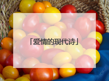 爱情的现代诗