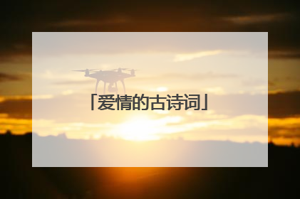 爱情的古诗词