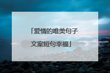 爱情的唯美句子文案短句幸福