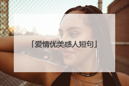爱情优美感人短句
