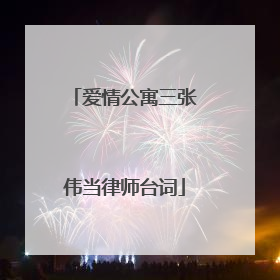 爱情公寓三张伟当律师台词