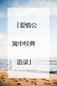 爱情公寓中经典语录