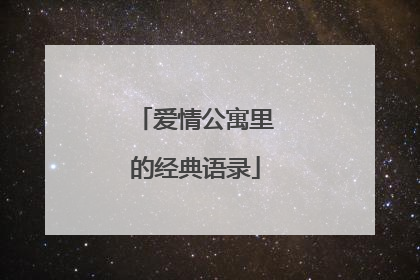 爱情公寓里的经典语录