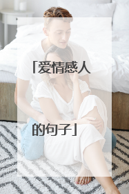 爱情感人的句子