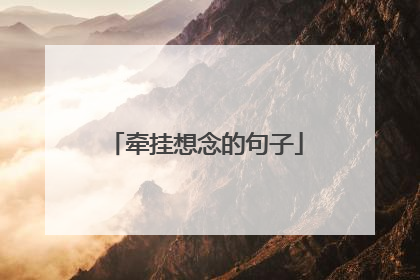 牵挂想念的句子