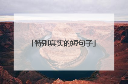 特别真实的短句子