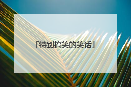 特别搞笑的笑话