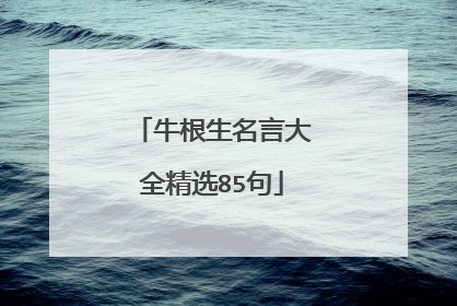 牛根生名言大全精选85句