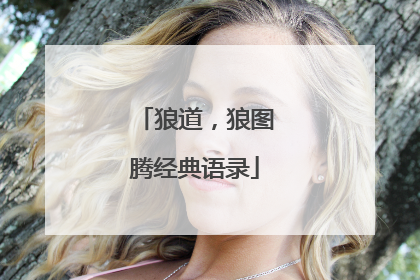 狼道,狼图腾经典语录