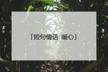 短句情话 暖心