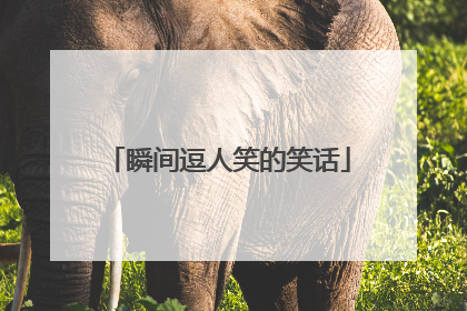 瞬间逗人笑的笑话