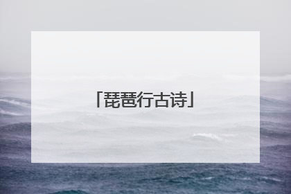 琵琶行古诗