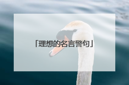 理想的名言警句