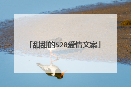 甜甜的520爱情文案