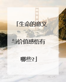 生命的意义与价值感悟有哪些?