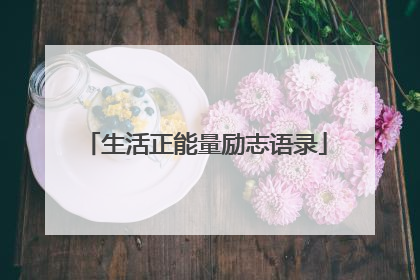 生活正能量励志语录
