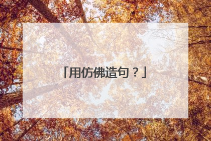 用仿佛造句?