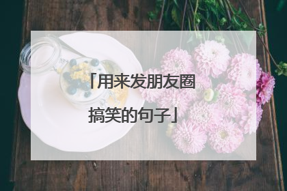 用来发朋友圈搞笑的句子