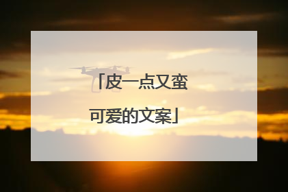 皮一点又蛮可爱的文案