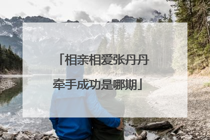 相亲相爱张丹丹牵手成功是哪期