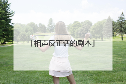 相声反正话的剧本