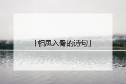 相思入骨的诗句