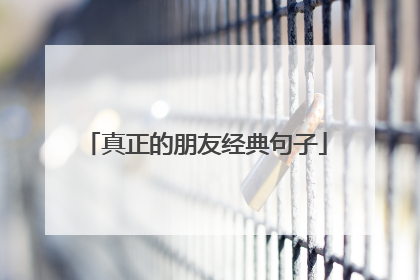 真正的朋友经典句子