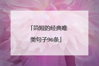 简短的经典唯美句子96条