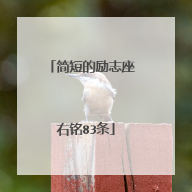 简短的励志座右铭83条