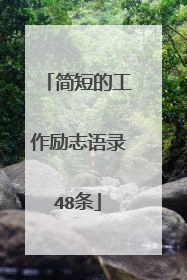 简短的工作励志语录48条
