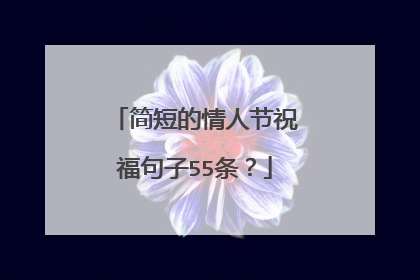 简短的情人节祝福句子55条?