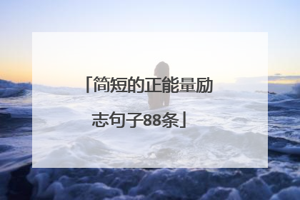 简短的正能量励志句子88条