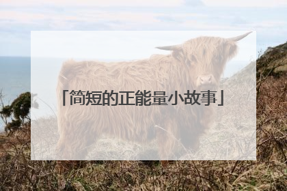 简短的正能量小故事