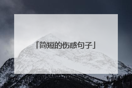 简短的伤感句子