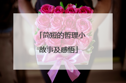 简短的哲理小故事及感悟