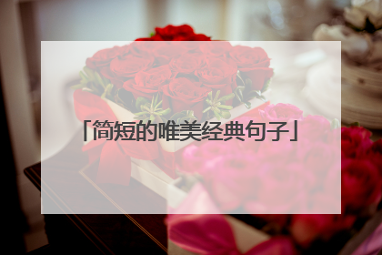 简短的唯美经典句子