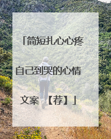 简短扎心心疼自己到哭的心情文案 【荐】
