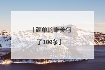简单的唯美句子100条