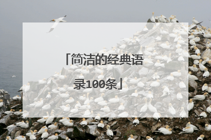 简洁的经典语录100条