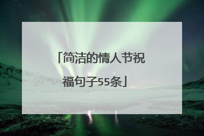 简洁的情人节祝福句子55条