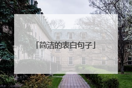 简洁的表白句子