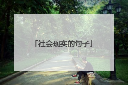 社会现实的句子
