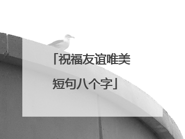 祝福友谊唯美短句八个字