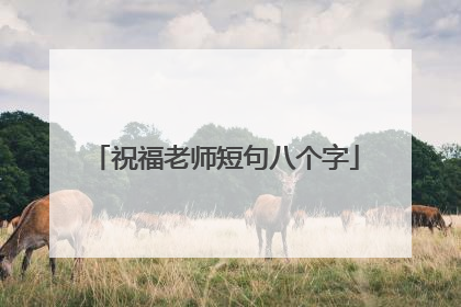 祝福老师短句八个字