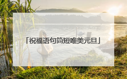 祝福语句简短唯美元旦