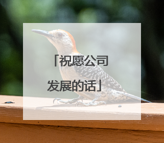 祝愿公司发展的话