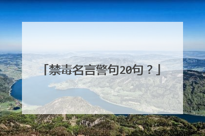 禁毒名言警句20句?