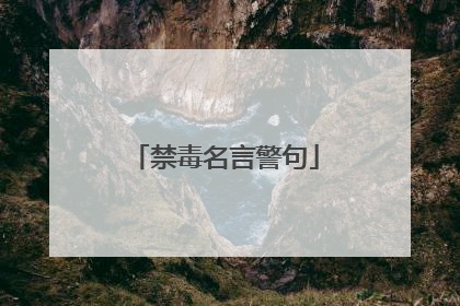 禁毒名言警句