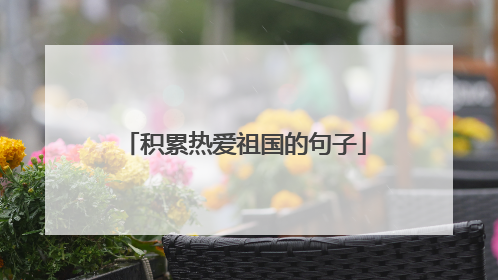 积累热爱祖国的句子