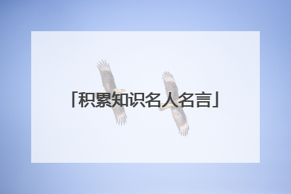积累知识名人名言